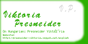 viktoria presneider business card